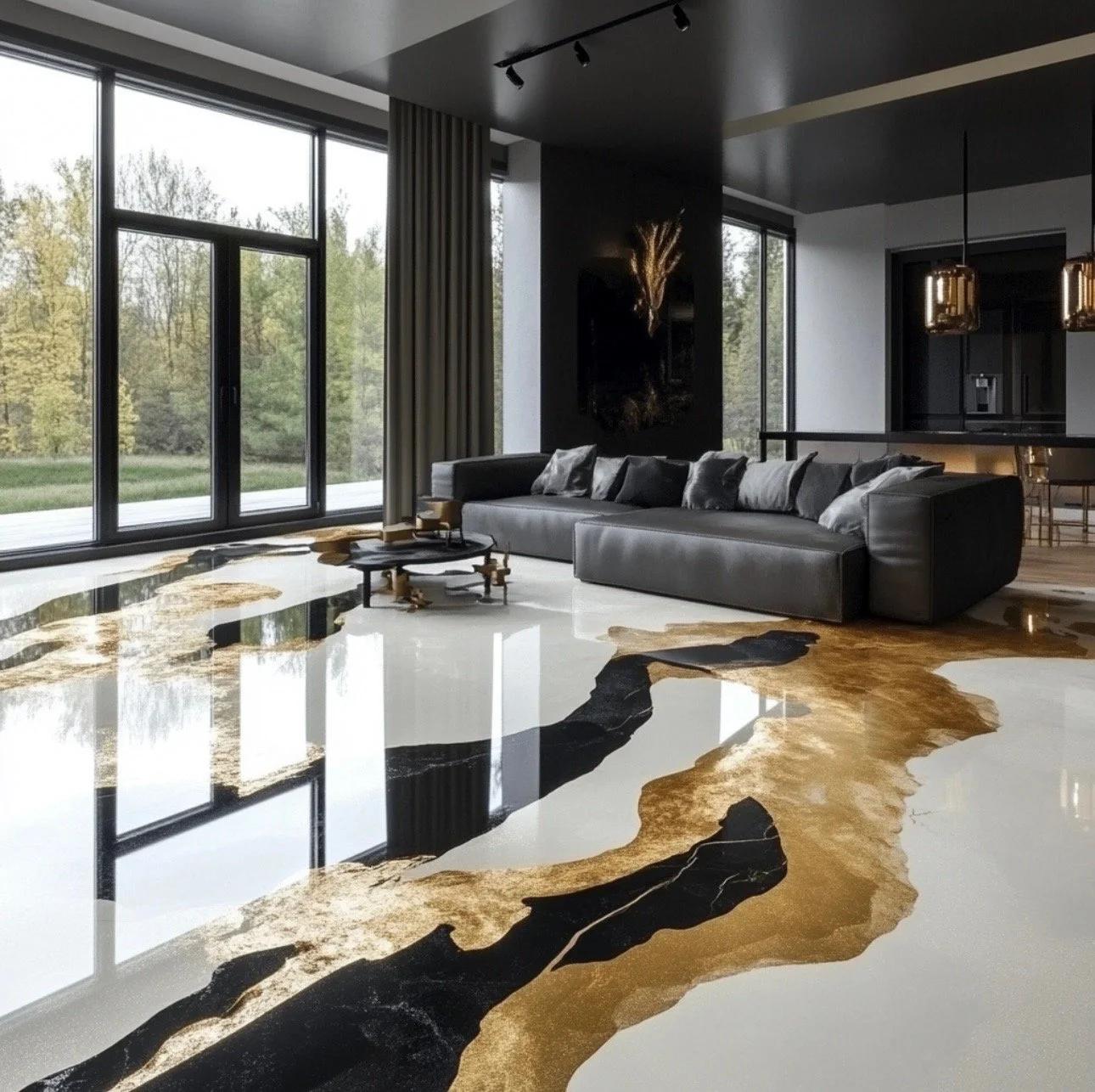 Luxury metallic epoxy concept