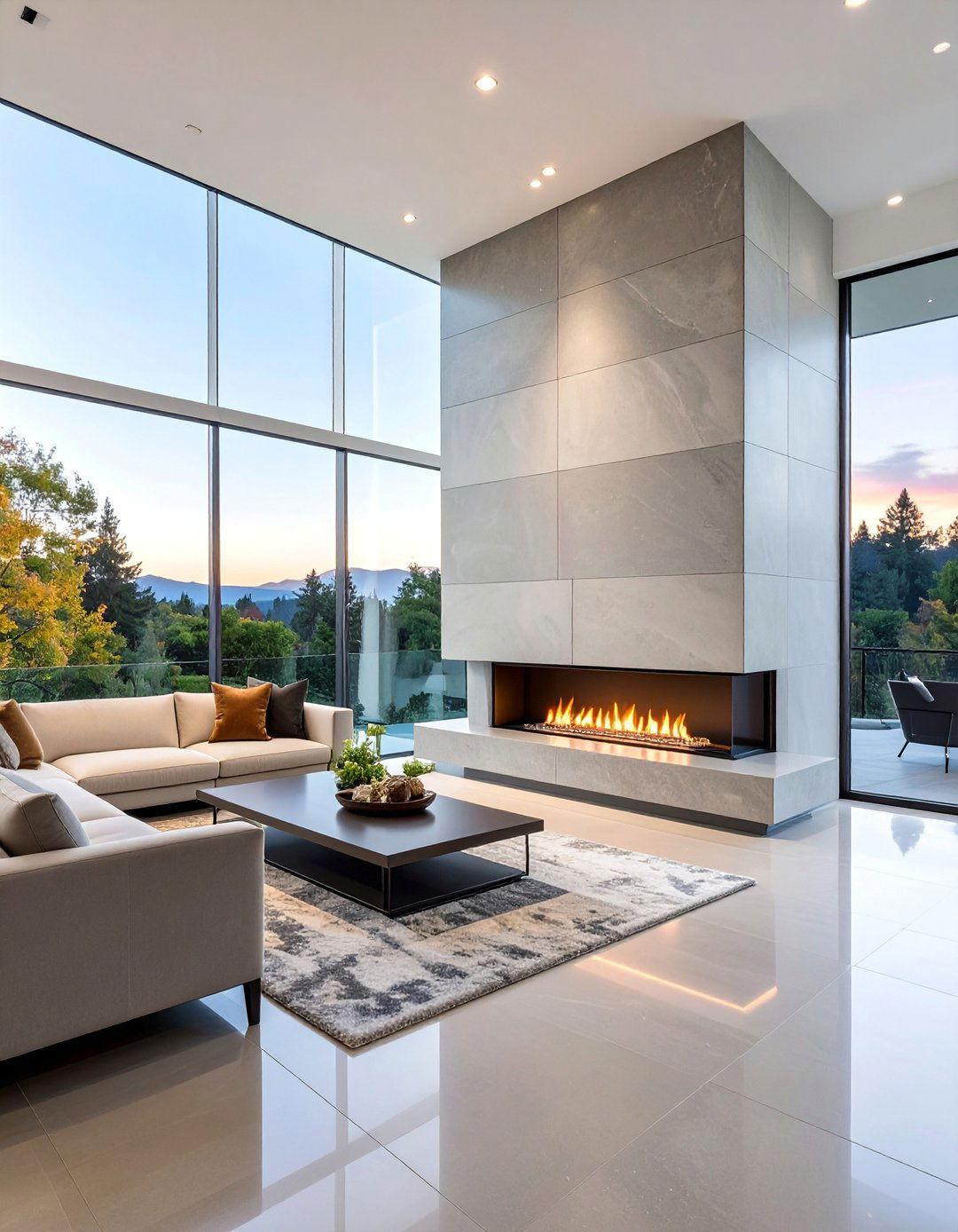 Modern fireplace concept